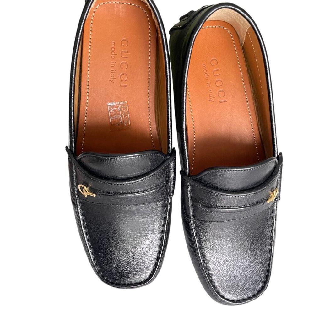 Gucci Mens Black Leather Quentin Moccasin, 752621, Gucci Size UK 6 - Picture 5 of 13